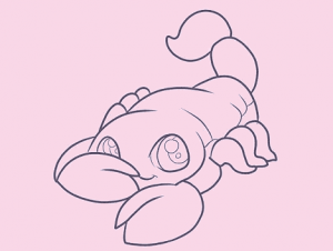 نقاشی ساده عقرب