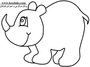 نقاشی کودکانه حیوانات جنگل