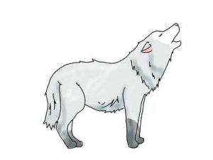 نقاشی کودکانه گرگ