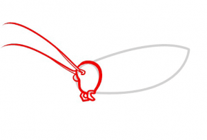 نقاشی ساده کودکانه ملخ