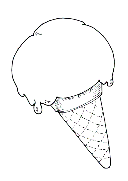 نقاشی کودکانه بستنی