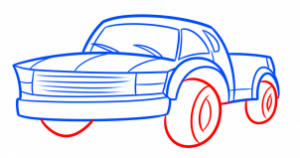 نقاشی کودکانه وانت