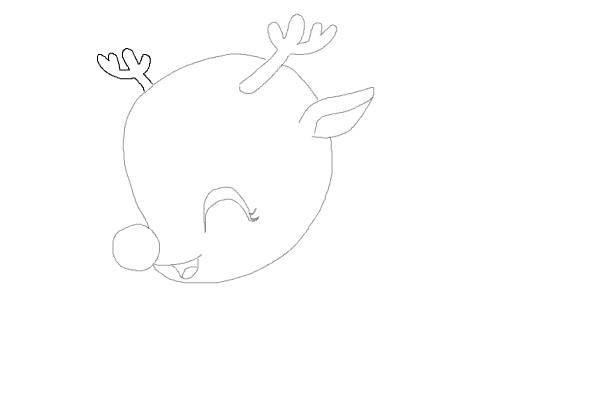 how-to-draw-a-cute-reindeer-step-6 - کودکان