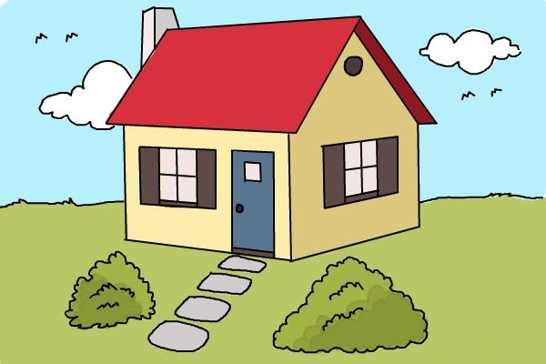 نقاشی ساده خانه