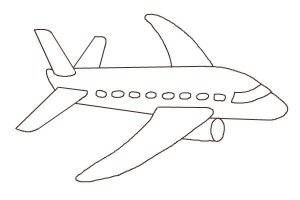 نقاشی کودکانه هواپیما