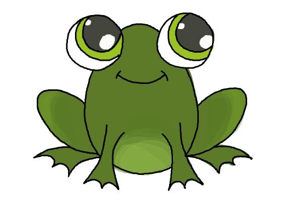 نقاشی کودکانه قورباغه